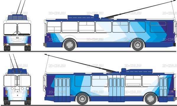 Троллейбус сбоку