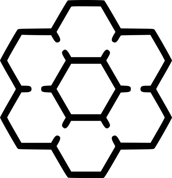 Пчелиные соты и шестигранник