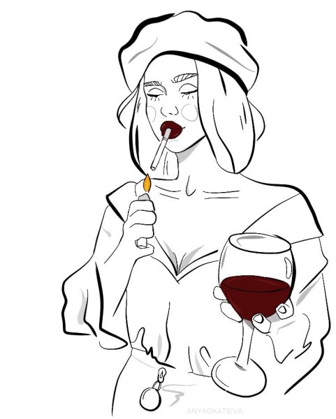 Вино для срисовки