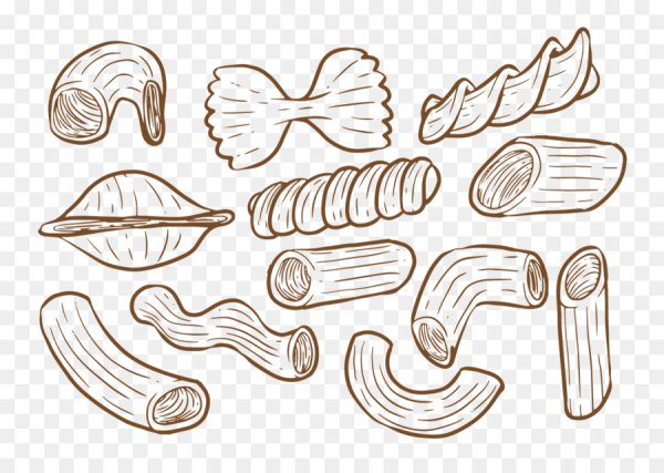 Нарисовать макароны