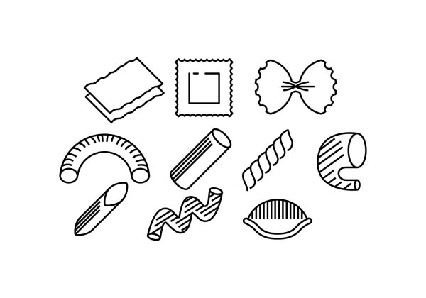 Макароны вектор иконка