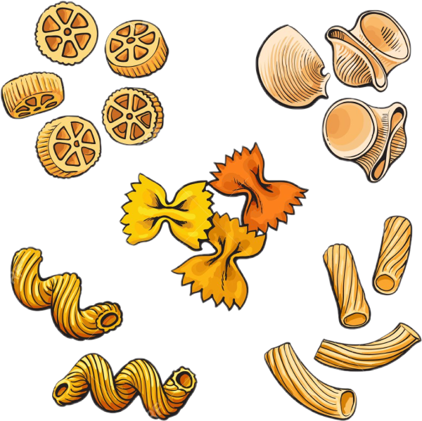 Рисунки макаронов