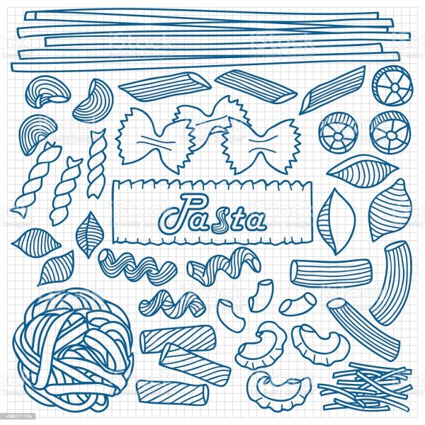 Макароны силуэт