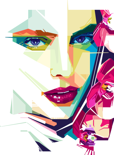 Графический стилизованный портрет