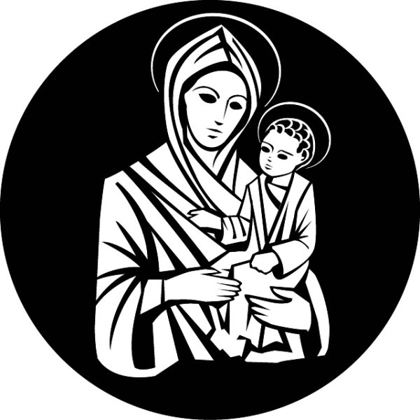 Дева Мария и Иисус Христос вектор