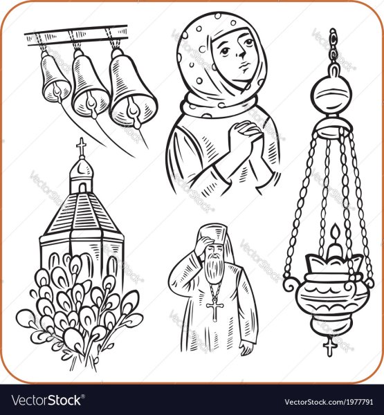 Раскраска Церковь с колоколами