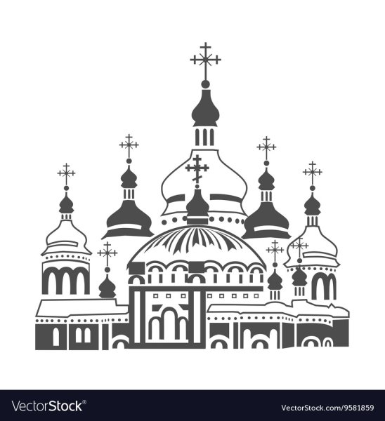 Киево-Печерская Лавра Успенский собор вектор