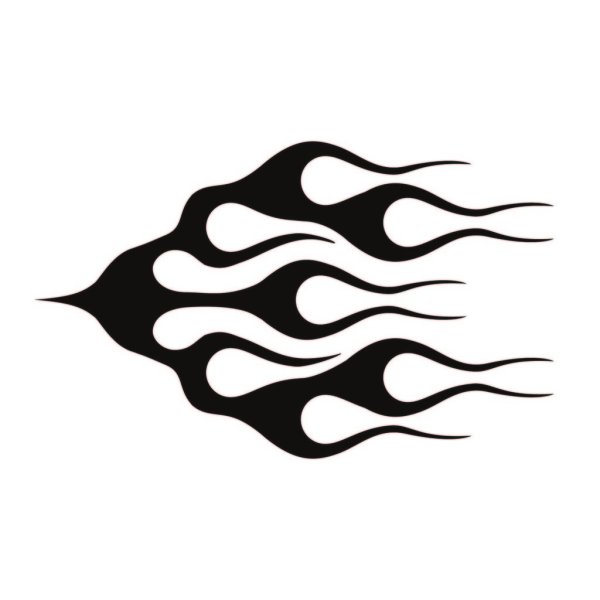 Пламя на авто трафарет