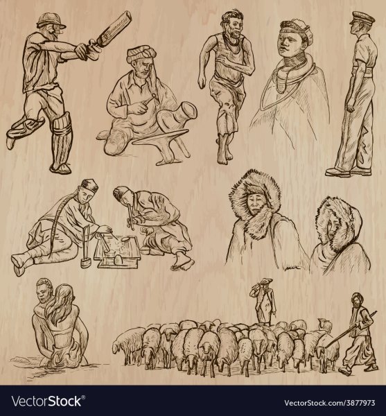 Колонист рисунок вектор