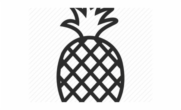 Ананас вектор контур