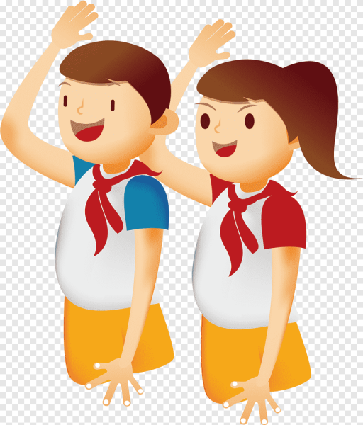 Пионерский на белом фоне