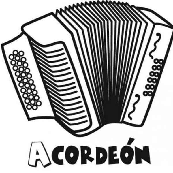 Баян трафарет