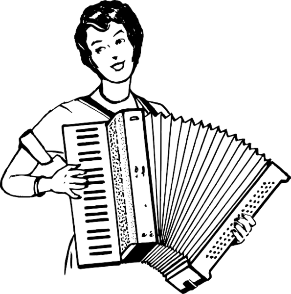 Аккордеон раскраска для детей