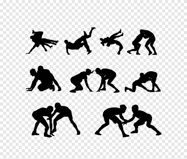 Греко Римская борьба вектор силуэт