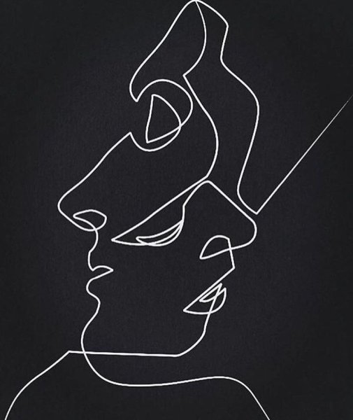 Девушка одной линией