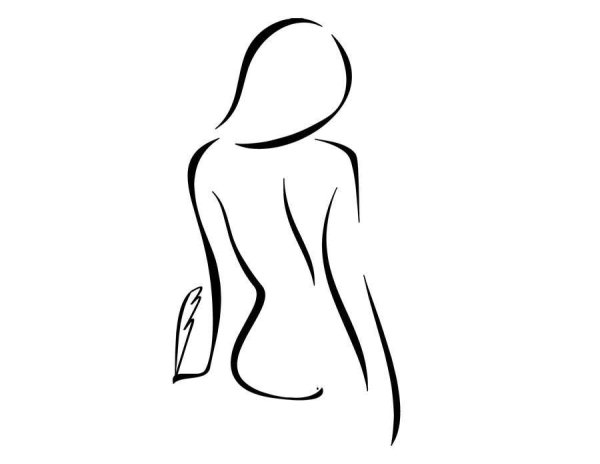 Очертания фигуры девушки