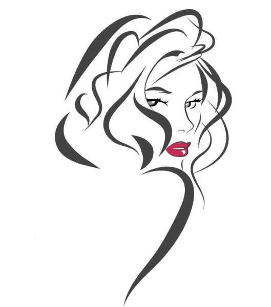 Очертания женского лица