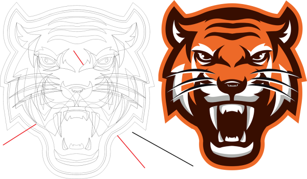 Тигр вектор корел