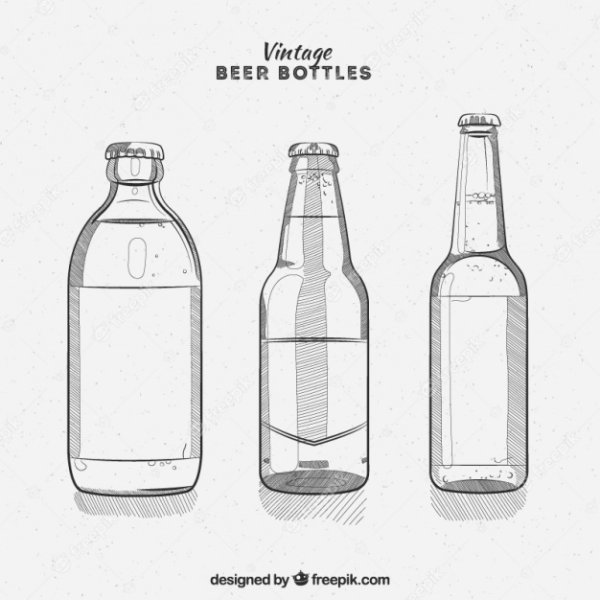 Бутылка стекло вектор