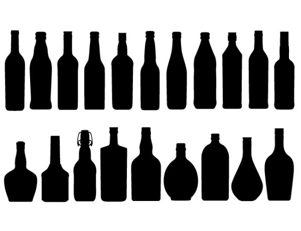 Бутылочка силуэт
