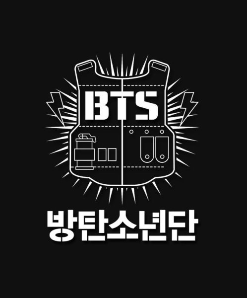 БТС логотип в цветочках