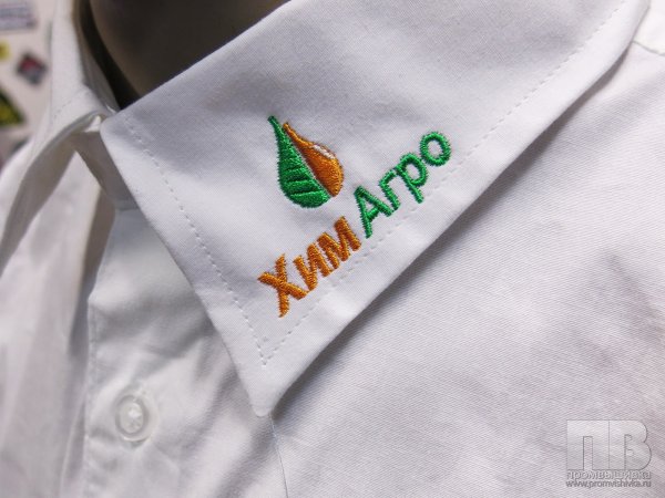 Вышивка логотипа на одежде