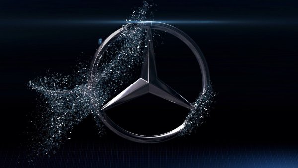 Значок Мерседес черный