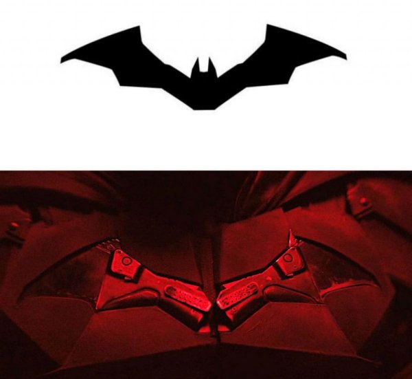 Логотип Бэтмена на черном фоне