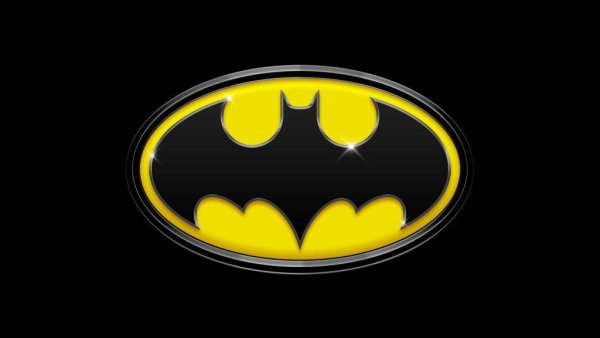 Знак Бэтмена на черном фоне