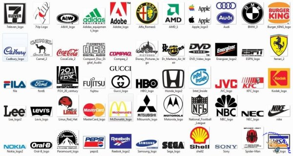 Логотипы известных брендов