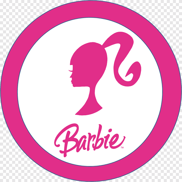 Логотип барби на розовом фоне