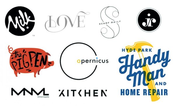 Шрифтовые логотипы примеры