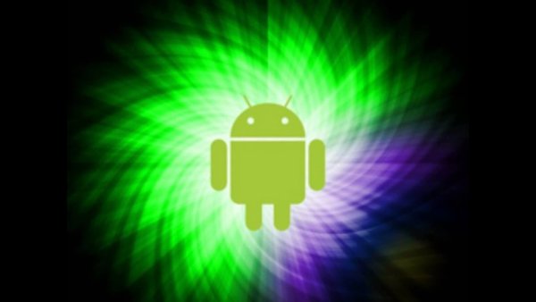 Логотип андроид на черном фоне