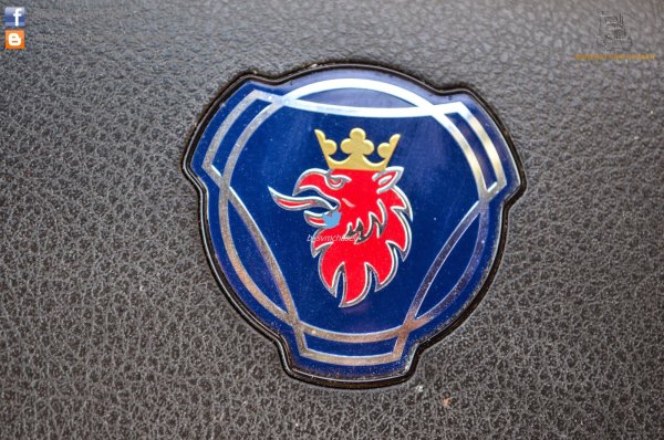 Значок Скании на руле