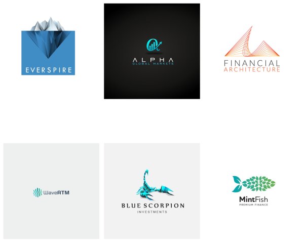 Логотипы финансовых компаний