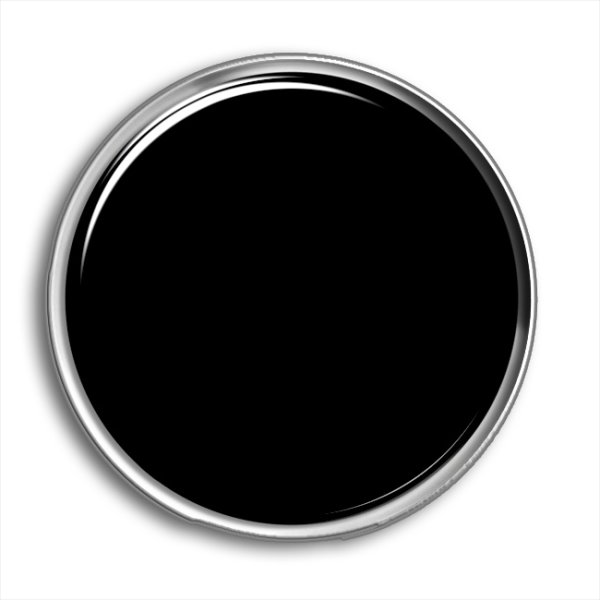 Значок круглый черный