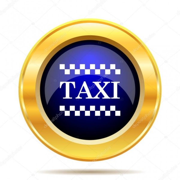 Значок такси круглый