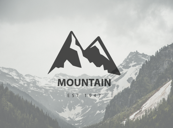 Креативное лого с горами