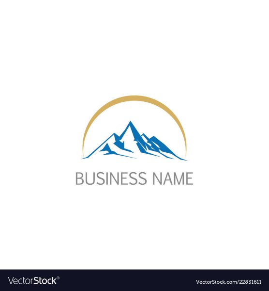 Круглый логотип горы