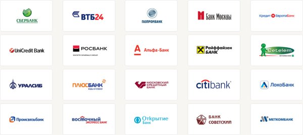 Логотипы российских банков