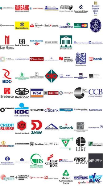 Логотипы известных банков