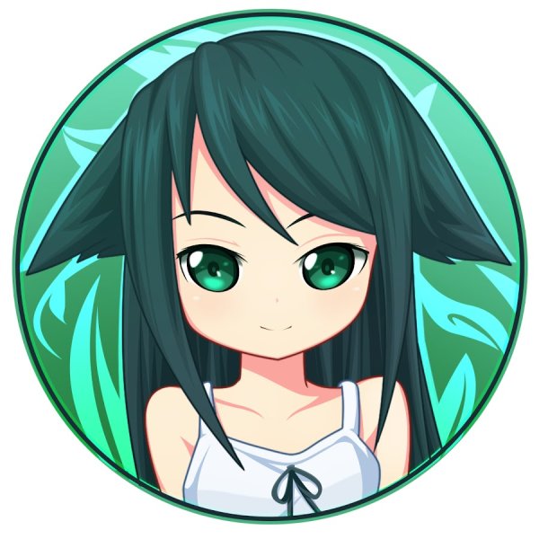 Аниме девушка в круге