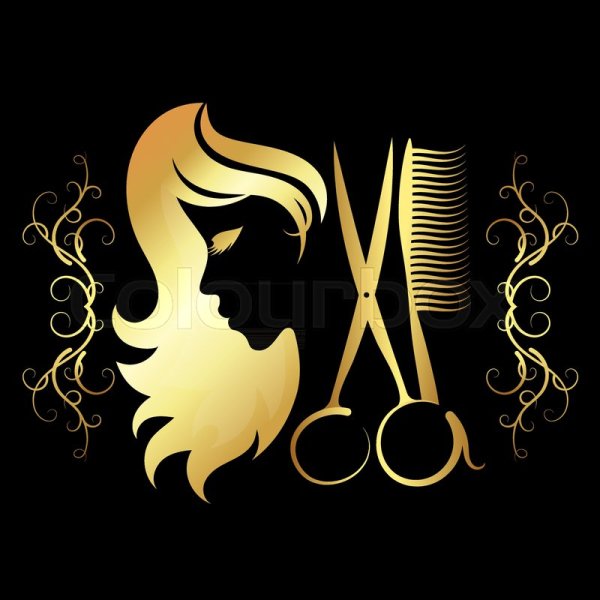 Pjkjnstножницы парикмахера на черном фоне