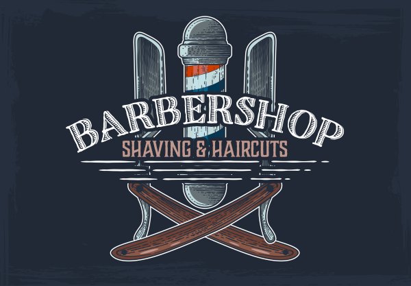 Наклейки барбершоп