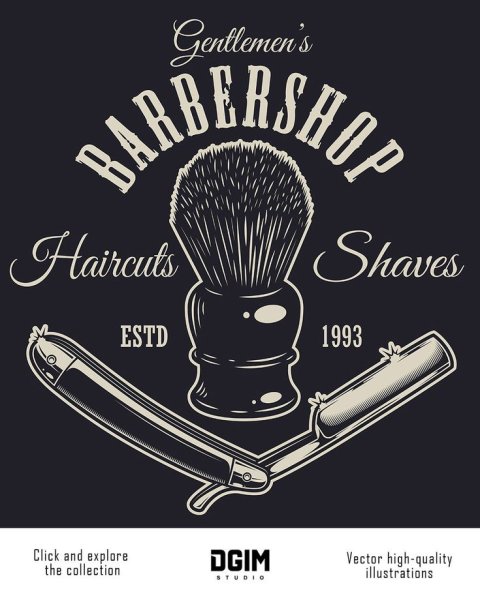 Барбершоп логотип Минимализм