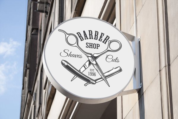 Барбершоп лого Винтаж