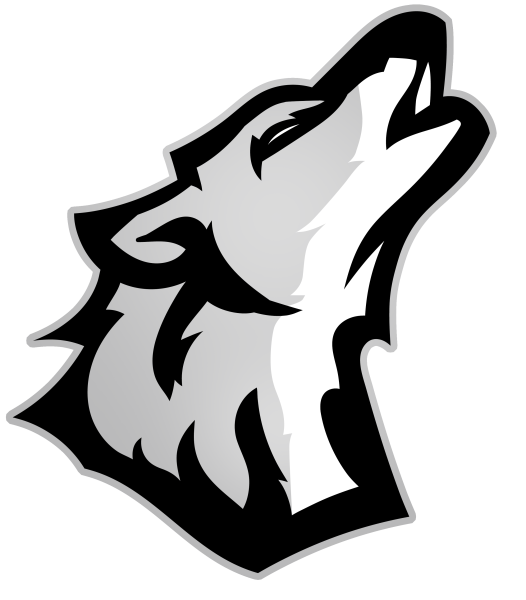 Логотип волк черно белый