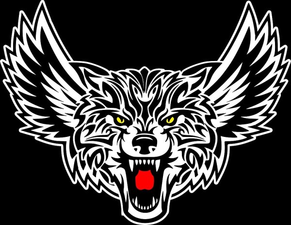 Волк Маскот лого