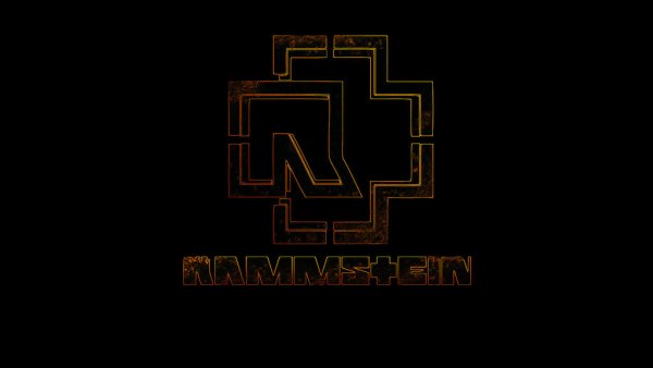 Рамштайн логотип на черном фоне