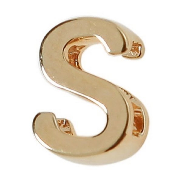 Буква s красивый золотистым